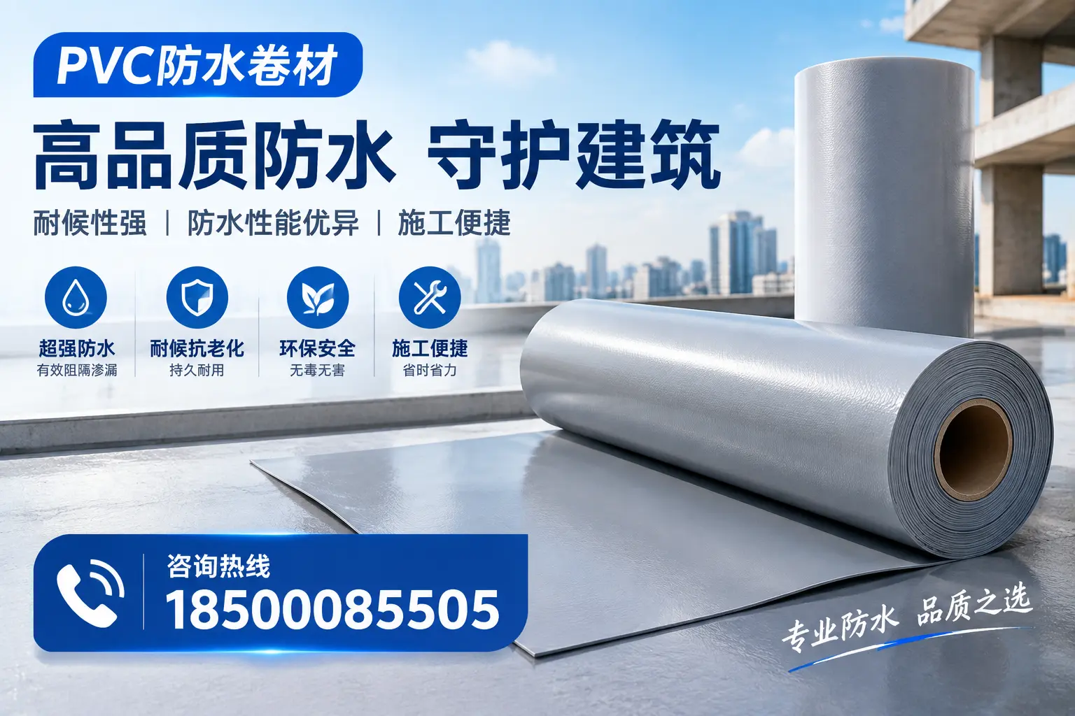 PVC防水卷材的防水效果评测，适合淄博的科学依据